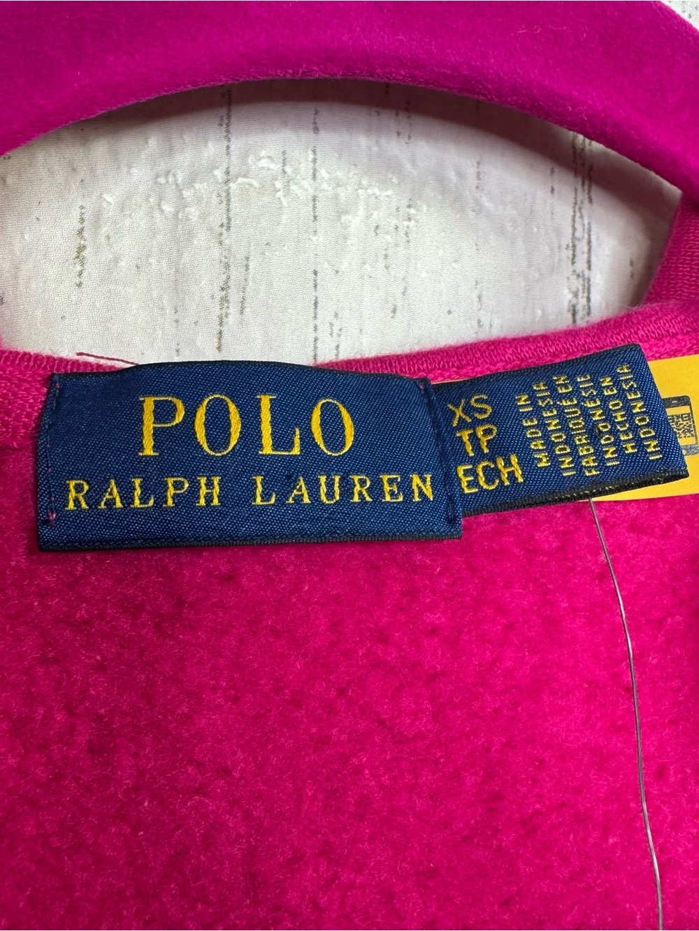 Polo Ralph Lauren Hot Pink Full Zip Hoodie Size XS NWT Preppy Pony Logo Sporty - Picture 5 of 14